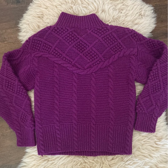 Vintage EIR Sun Valley Handknit Cable-knit Wool Pullover Sweater Sz M - Picture 7 of 10